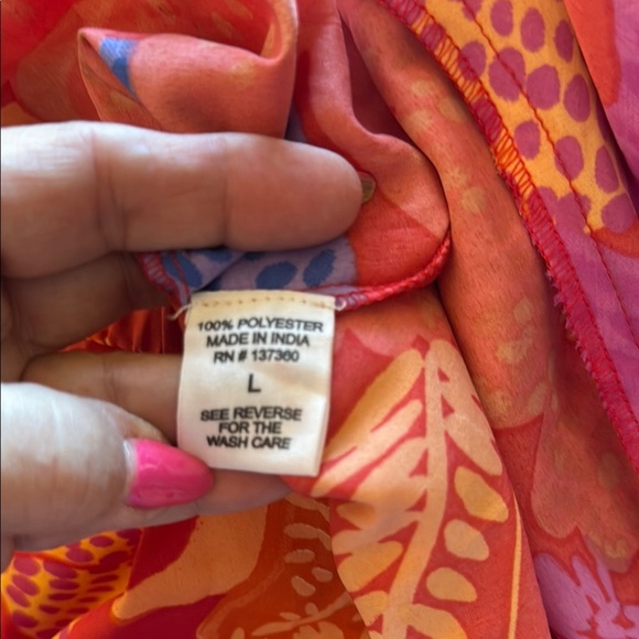 Live 4 Truth Vibrant Orange Red and Blue Wide Palazzos Leg with Split Sides - Picture 9 of 10